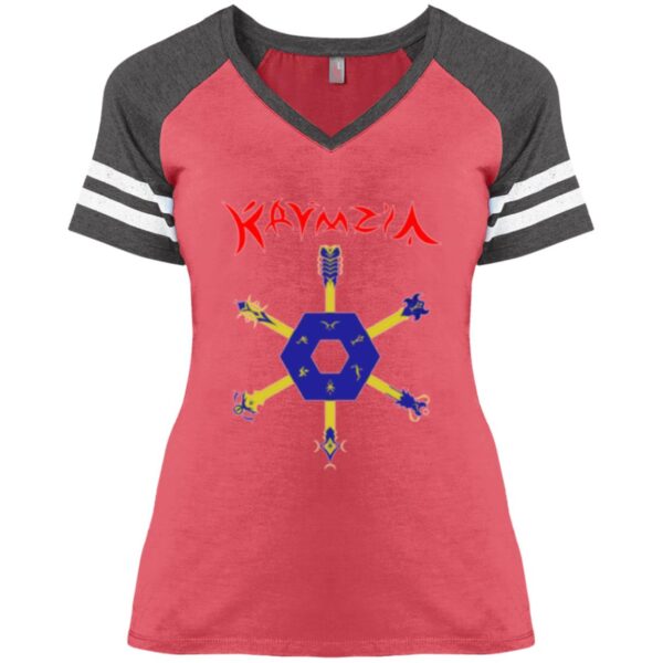 DM476 Ladies' Game V-Neck T-Shirt - Image 9