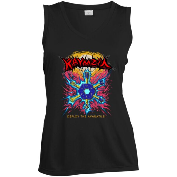 LST352 Ladies' Sleeveless V-Neck Performance Tee - Image 2